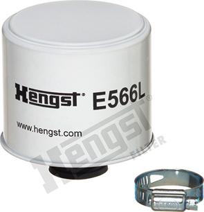 Hengst Filter E566L - Фильтр воздушный VOLVO F,FL,N компрессора (малый L=91мм,крепление на хомуте) HENGST www.biturbo.by