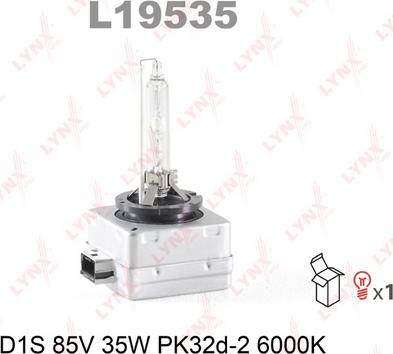 LYNXauto L19535 - Лампа D1S 12V 35W PK32d-2 газоразрядная (гарантия 12 мес.) www.biturbo.by