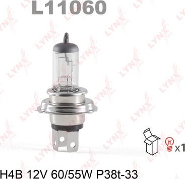 LYNXauto L11060 - Лампа накаливания, основная фара www.biturbo.by