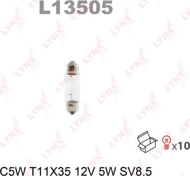 LYNXauto L13505 - Лампа 12V C5W 5W LYNXauto 1 шт. картон L13505 www.biturbo.by