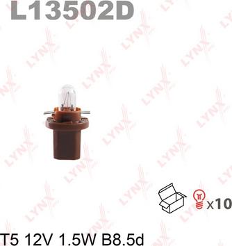 LYNXauto L13502D - Лампа накаливания панели приборов T5 12V 1.5W B8.5d www.biturbo.by