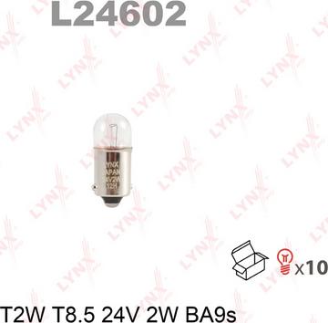 LYNXauto L24602 - лампа накаливания 10 шт. в упаковке T2W 24V www.biturbo.by