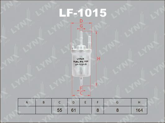 LYNXauto LF-1015 - Топливный фильтр www.biturbo.by