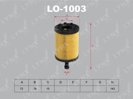 LYNXauto LO-1003 - Масляный фильтр www.biturbo.by