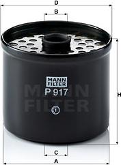 Mann-Filter P 917 x - Топливный фильтр www.biturbo.by