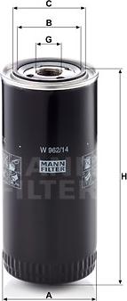 Mann-Filter W 962/14 - MANN-FILTER W96214 фильтр масляный!(ГЕРМАНИЯ)\ SULLAIR, STEYR MOTORS www.biturbo.by