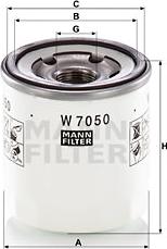Mann-Filter W 7050 - Масляный фильтр www.biturbo.by