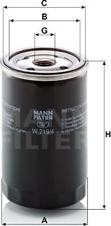 Mann-Filter W 719/4 - Масляный фильтр www.biturbo.by
