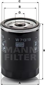 Mann-Filter W 713/19 - Масляный фильтр www.biturbo.by