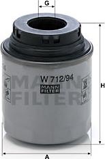Mann-Filter W 712/94 - Масляный фильтр www.biturbo.by