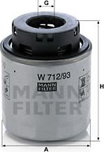 Mann-Filter W 712/93 - Масляный фильтр www.biturbo.by