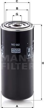 Mann-Filter WD 962 - фильтр масл.! \ ATLAS TEREX Hydraulic Excavators, BOMAG BW-Serie, DEMAG COMPAIR SC-Serie www.biturbo.by