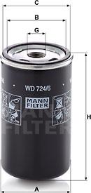 Mann-Filter WD 724/6 - MANN-FILTER WD7246 фильтр масляный!(GERMANY)гидравл.H138 D76 3/4-16 UNF\ ATLAS, LIEBHERR www.biturbo.by