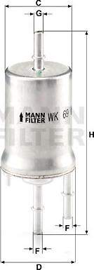 Mann-Filter WK 69 - Топливный фильтр www.biturbo.by