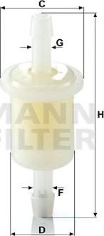 Mann-Filter WK 21 (10) - Топливный фильтр www.biturbo.by