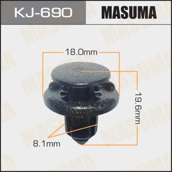 MASUMA KJ-690 - Клипса автомобильная (автокрепеж) (упаковка 50 шт, цена за 1 шт) www.biturbo.by
