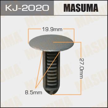 MASUMA KJ-2020 - Клипса автомобильная (автокрепеж) MASUMA 2020-KJ салонная темно-серая (уп.50) www.biturbo.by