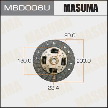 MASUMA MBD006U - Диск сцепления, фрикцион www.biturbo.by
