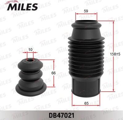 Miles DB47021 - Комплект пылезащитный амортизатора подвески (к-т на 1 амортизатор) унив. www.biturbo.by
