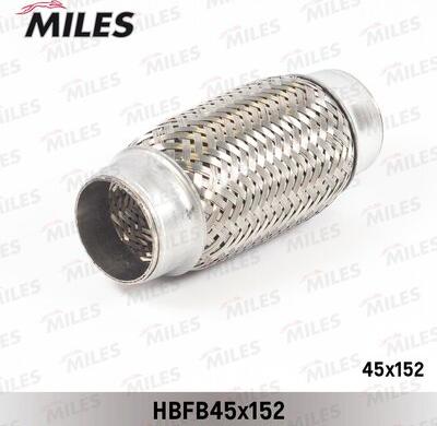 Miles HBFB45X152 - Труба гофрированная с внутр. плетением 45X152 (BOSAL 265-307) HBFB45X152 www.biturbo.by