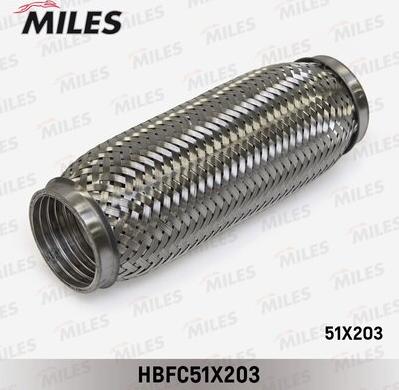 Miles HBFC51X203 - Труба гофрированная (гофра) внутренним металлорукавом 51X203 (BOSAL 265-573) HBFC51X203 www.biturbo.by