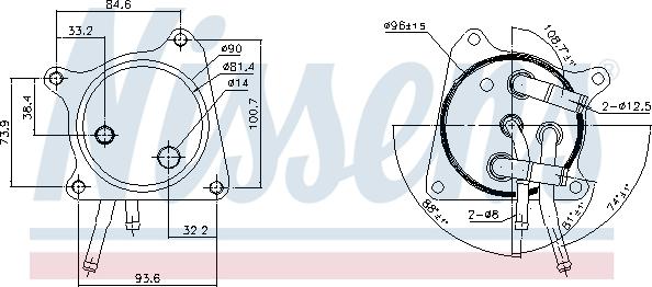 Nissens 91119 - Радиатор масляный MITSUBISHI LANCER (CX0) (07-) OUTLANDER (CW0) (07-) JEEP COMPASS (MK49) (07- www.biturbo.by