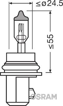 Osram 9007 - Лампа накаливания, фара дальнего света www.biturbo.by