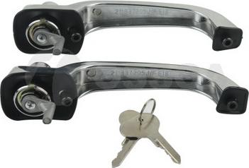 OSSCA 21550 - ????? ????? DOOR HANDLE KIT.WITH SAME KEYS FOR BOTH DOORS.CHROME.LEFT-RIGHT www.biturbo.by