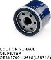 RENAULT 7700112686 - Фильтр масляный Renault двигатель 1,2 оригинал 7700112686, 8200257642, 7700869029 (шт) www.biturbo.by