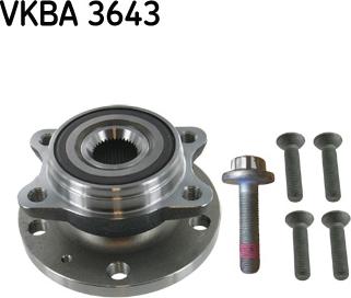 SKF VKBA 3643 - Комплект подшипника ступицы колеса www.biturbo.by
