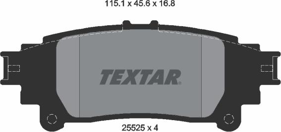 Textar 2552501 - комплект колодок для дисковых тормозов www.biturbo.by