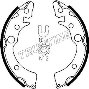 Trusting 044.007 - Комплект тормозных колодок, барабанные www.biturbo.by