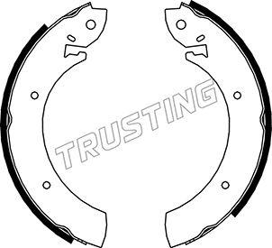 Trusting 040.080 - Комплект тормозных колодок, барабанные www.biturbo.by
