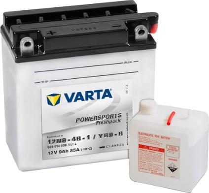 Varta 509014008A514 - Аккумулятор VARTA Powersports Freshpack 9Ач 85А (12N9-4B-1, YB9-B) Jonson Controls www.biturbo.by