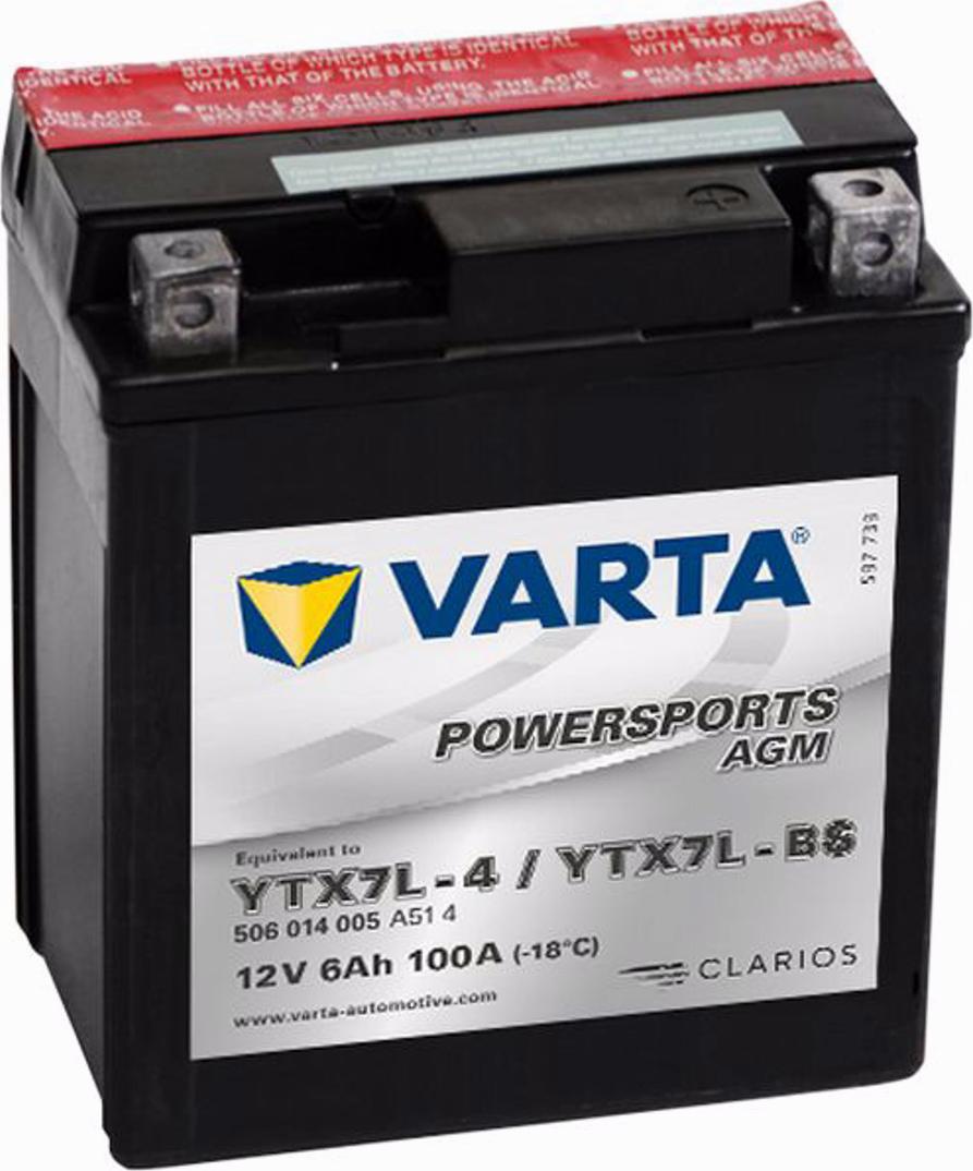 Varta 506014005 - Стартерная аккумуляторная батарея, АКБ www.biturbo.by