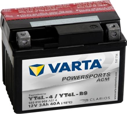 Varta 503 014 003 A514 - Стартерная аккумуляторная батарея, АКБ www.biturbo.by
