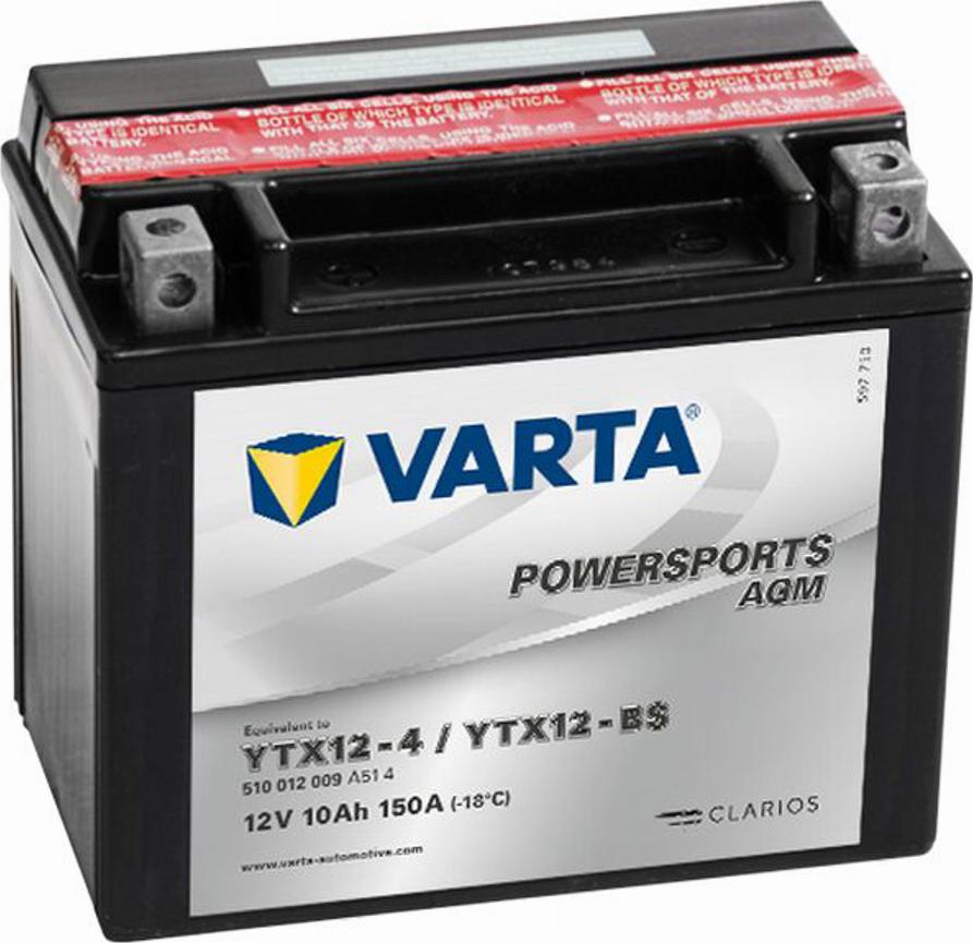 Varta 510012009 - Стартерная аккумуляторная батарея, АКБ www.biturbo.by
