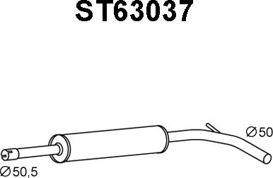 Veneporte ST63037 - Средний глушитель выхлопных газов www.biturbo.by