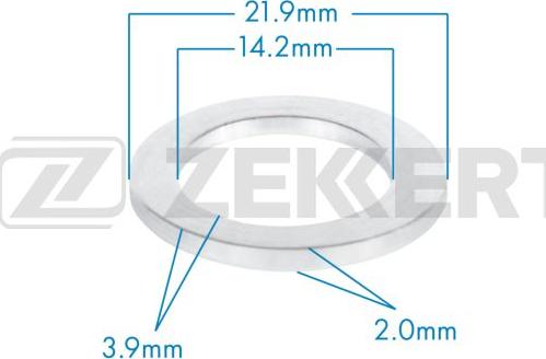 Zekkert BE-3667 - Уплотнительное кольцо, резьбовая пробка маслосливного отверстия www.biturbo.by