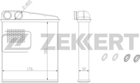Zekkert MK-5054 - Теплообменник, отопление салона www.biturbo.by