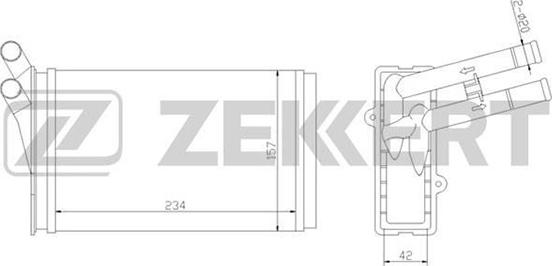 Zekkert MK-5009 - Теплообменник, отопление салона www.biturbo.by