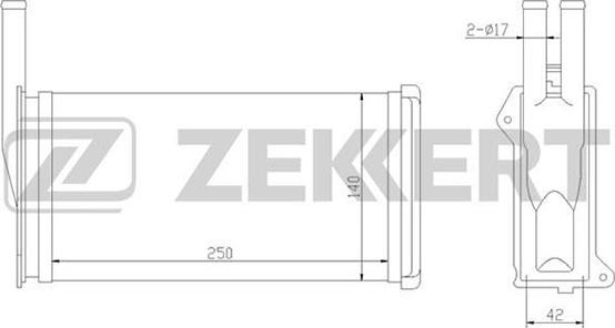 Zekkert MK-5002 - Теплообменник, отопление салона www.biturbo.by