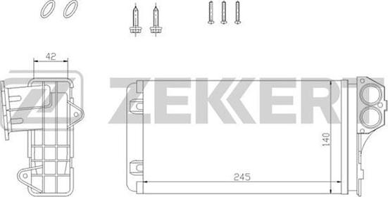 Zekkert MK-5088 - Теплообменник, отопление салона www.biturbo.by
