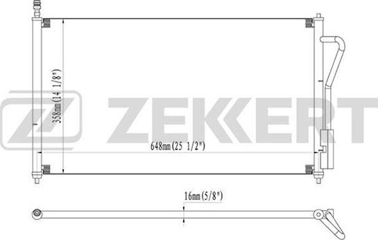 Zekkert MK-3031 - Конденсатор кондиционера www.biturbo.by
