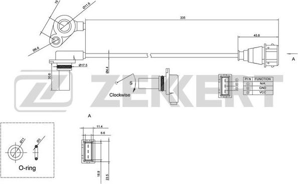 Zekkert SE-4005 - Датчик импульсов, коленвал www.biturbo.by