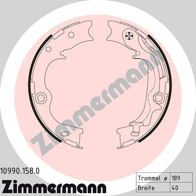 Zimmermann 10990.158.0 - Комплект тормозов, ручник, парковка www.biturbo.by
