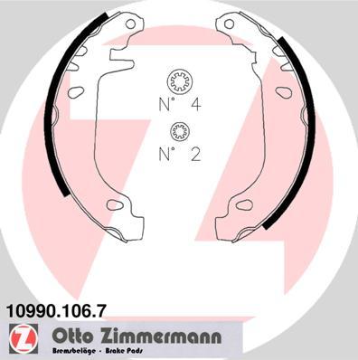 Zimmermann 10990.106.7 - Комплект тормозных колодок, барабанные www.biturbo.by