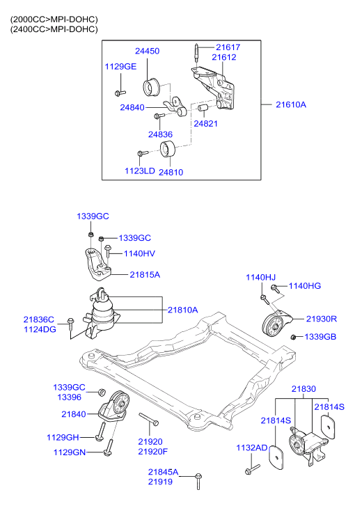 Febest 1287-H1 - ролик натяжной ремня ГРМ!\ Hyundai Santa Fe 2.4/Sonata 2.0 01> www.biturbo.by